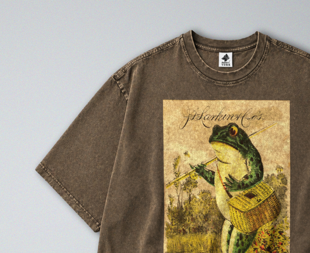 Frog Going Fishing - Short Sleeve Tee