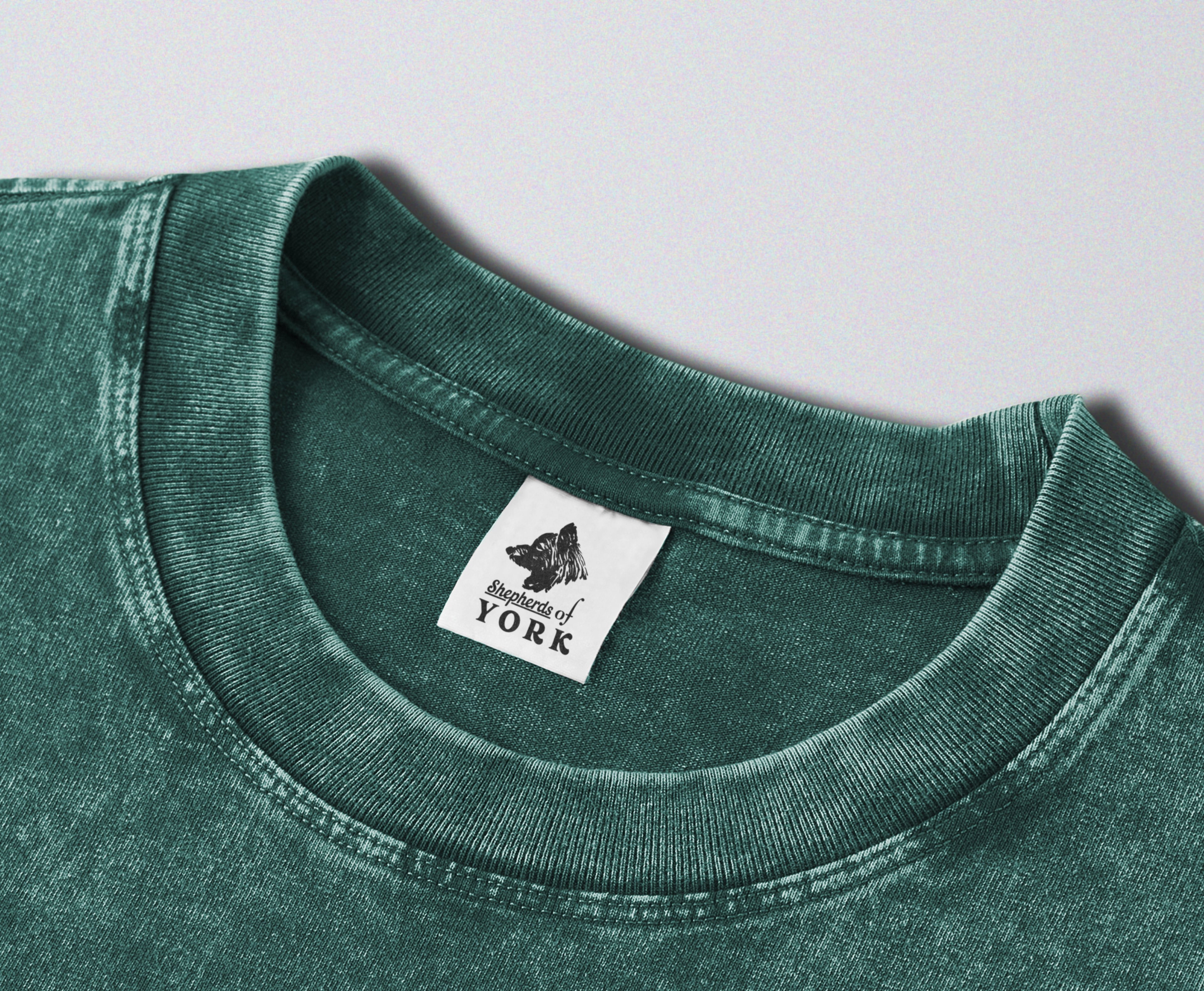 Oversized Snow Washed Cotton Tee -  Rosie the Riveter Print