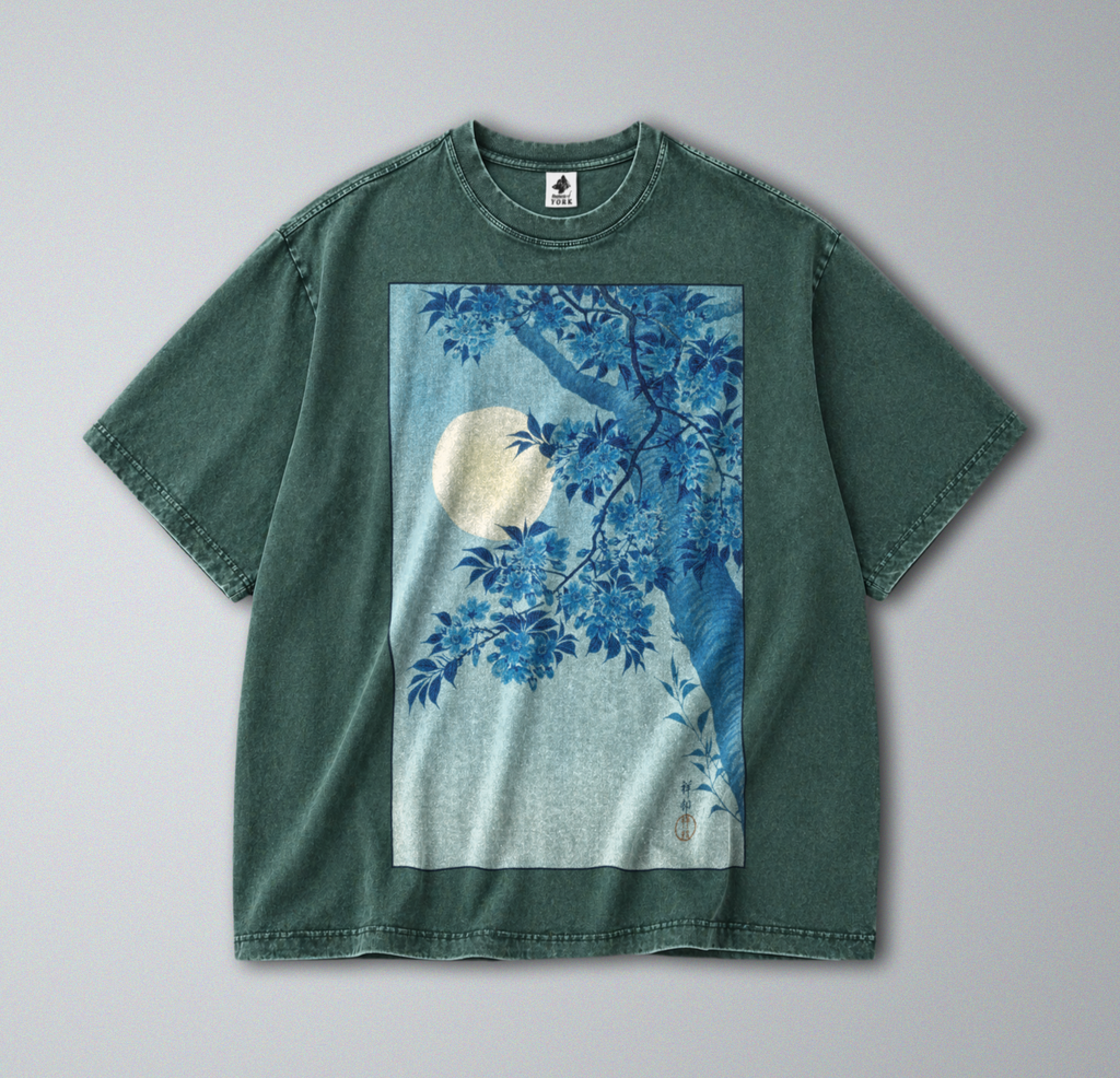 Japanese Tree in Moonlight - Short Sleeve Tee
