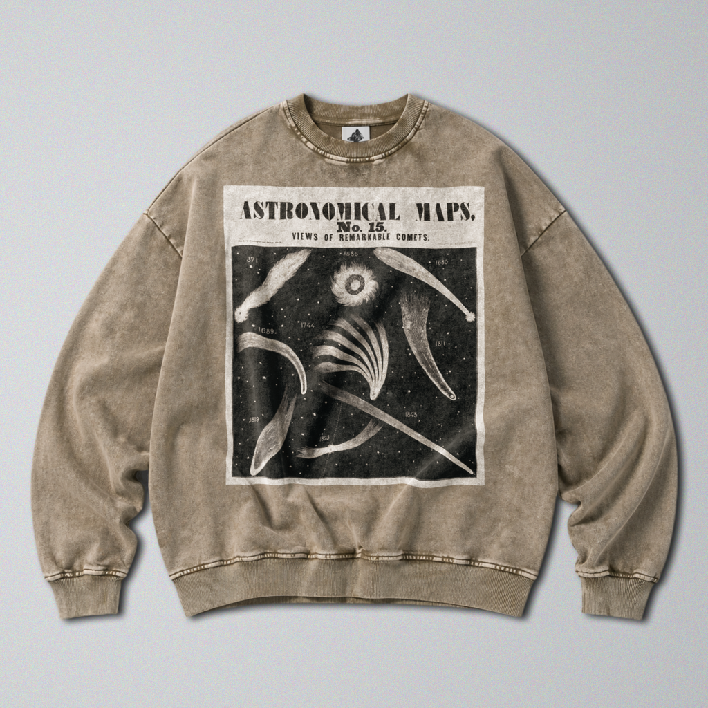 Map of Famous Comets - Sweatshirt
