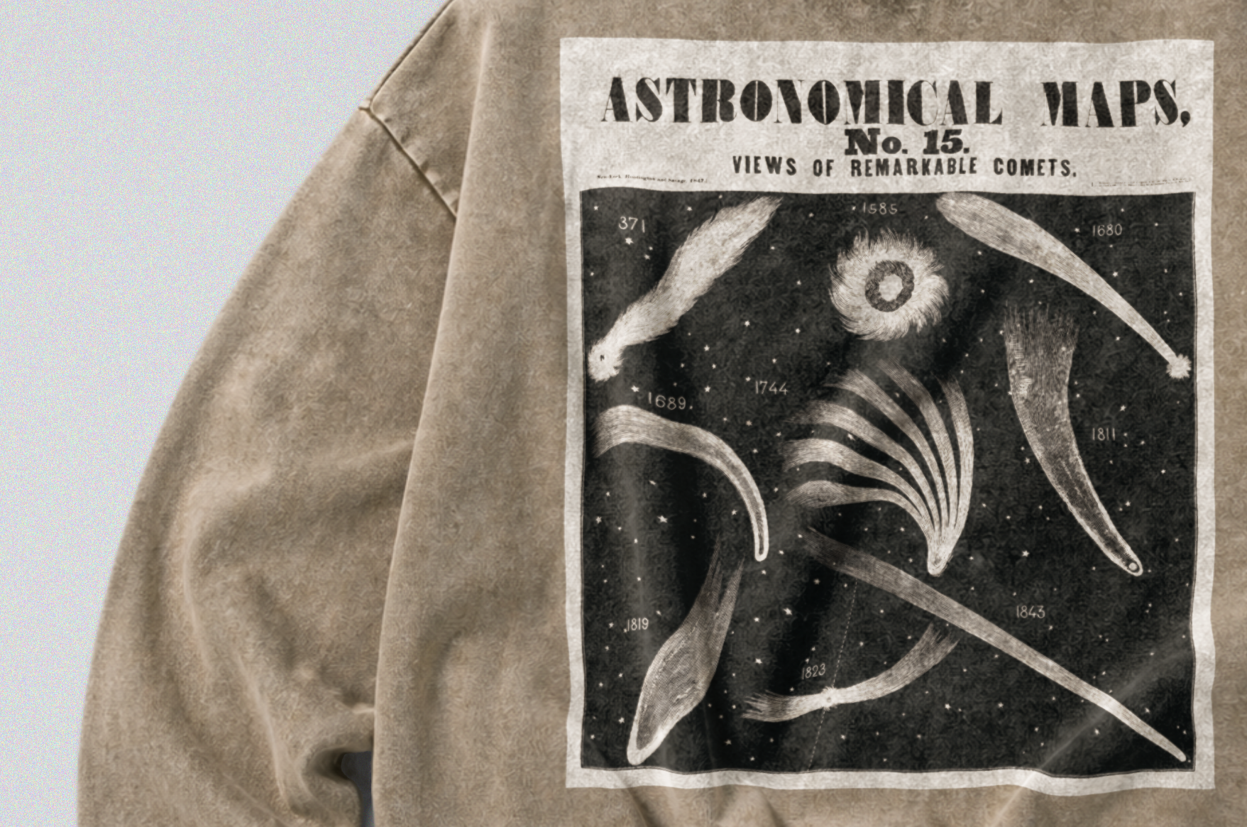 Map of Famous Comets - Sweatshirt
