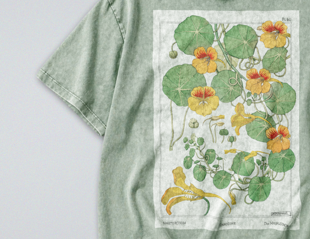 Vibrant Capucine Flowers - Short Sleeve Tee