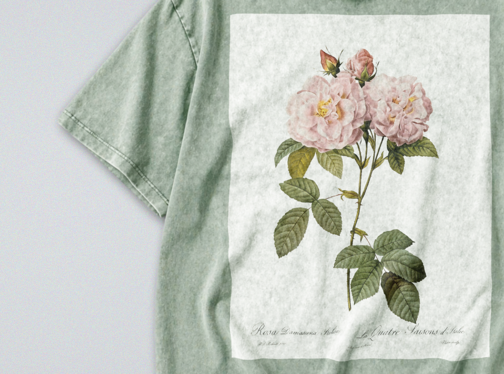 Minimalist Pink Rose - Short Sleeve Tee