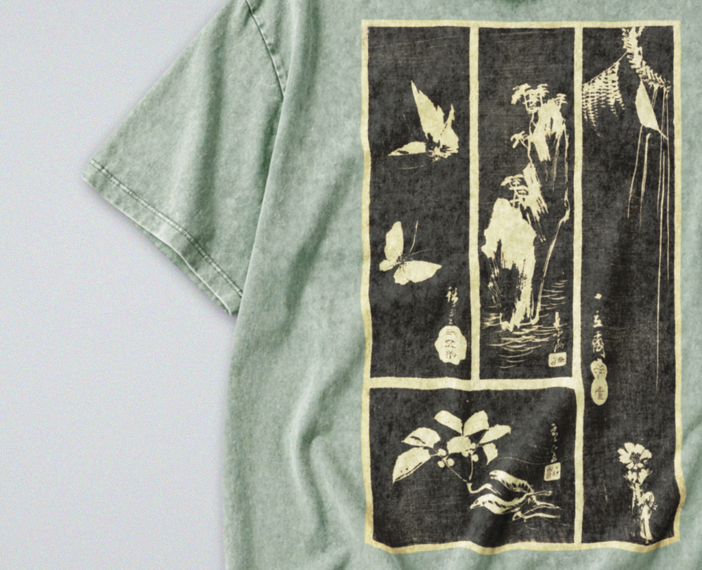 Japanese Botanical Harimaze - Short Sleeve Tee