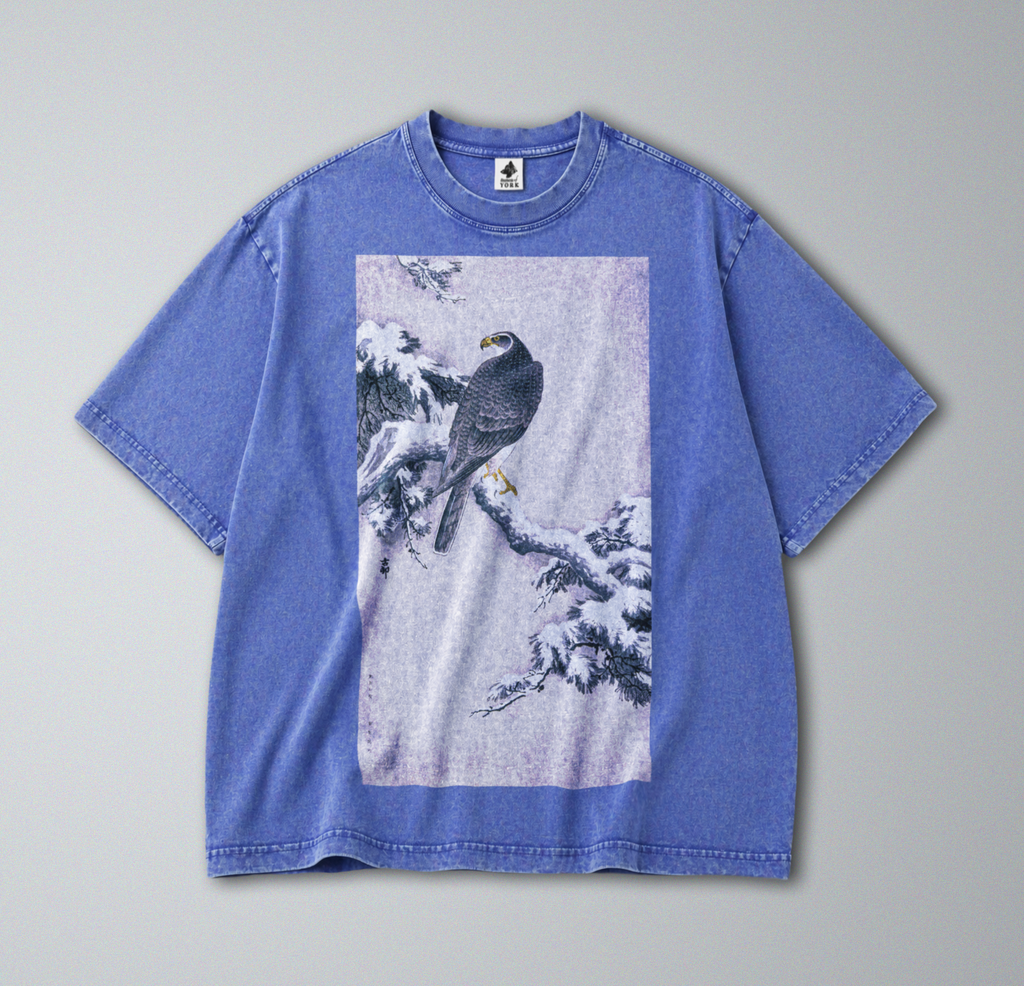 Hawk on Snowy Branch - Short Sleeve Tee