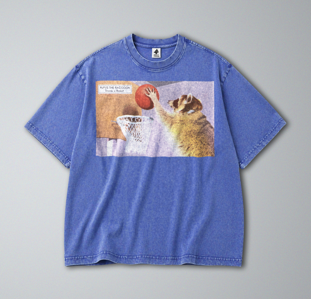 Raccoon with Basketball - Short Sleeve Tee