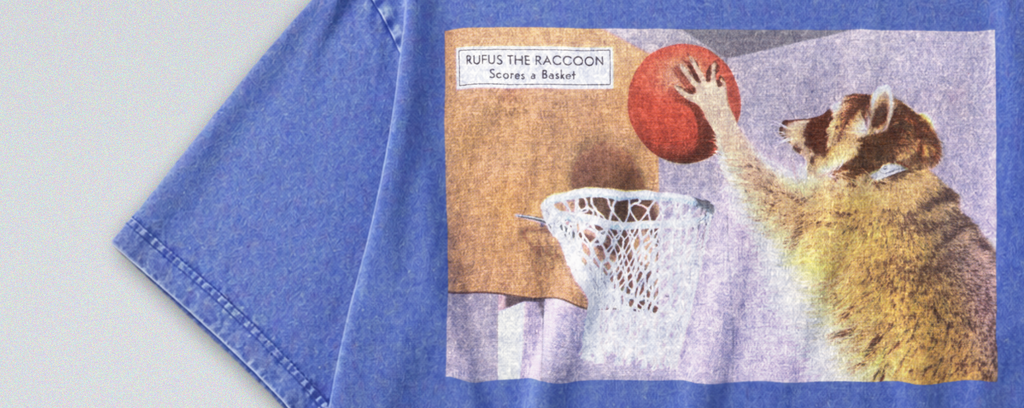 Raccoon with Basketball - Short Sleeve Tee