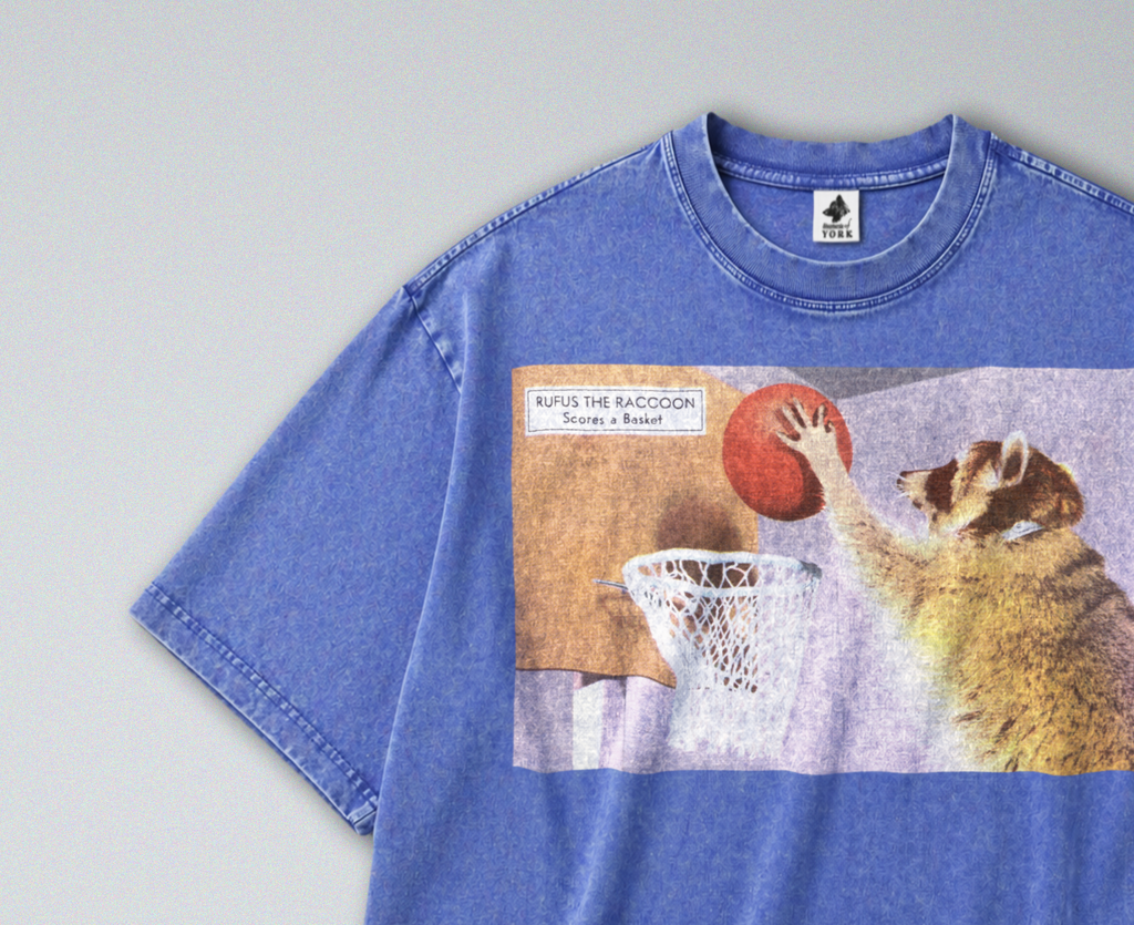 Raccoon with Basketball - Short Sleeve Tee