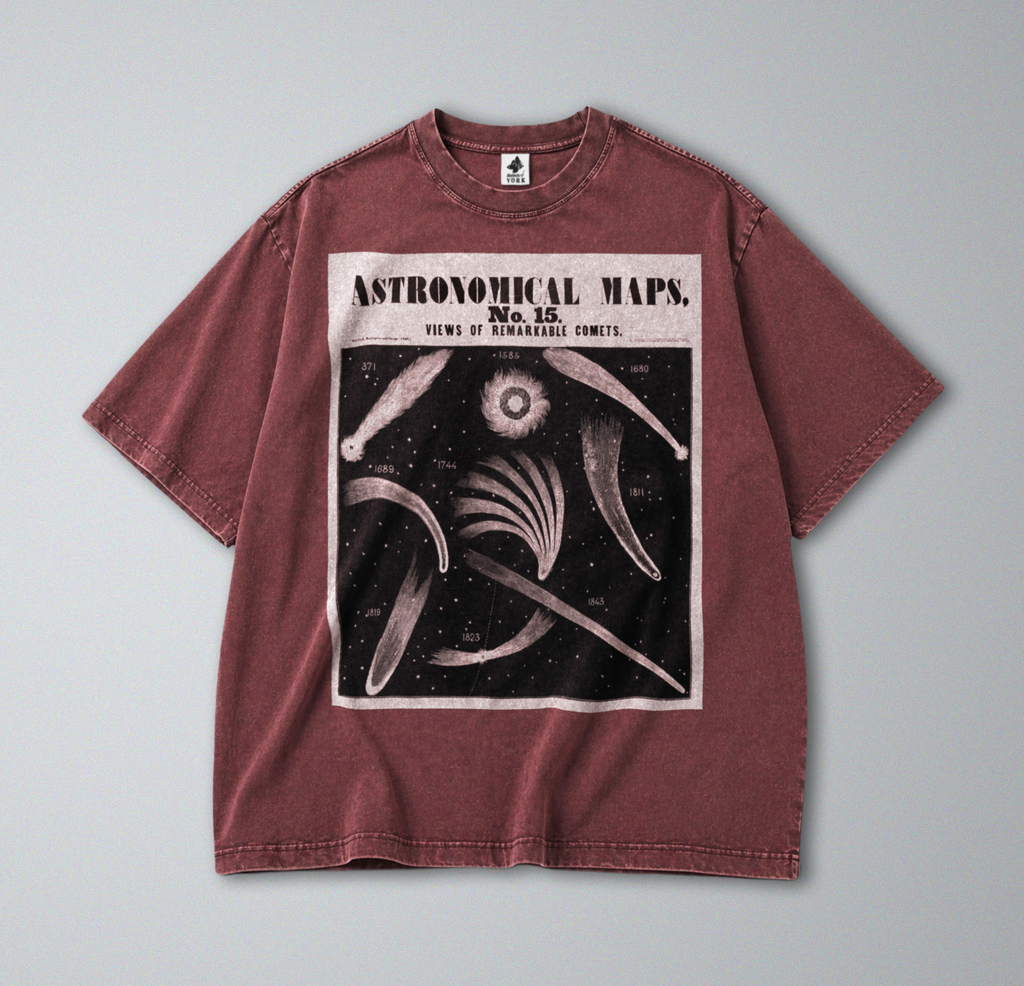 Map of Outer Space Comets - Short Sleeve Tee