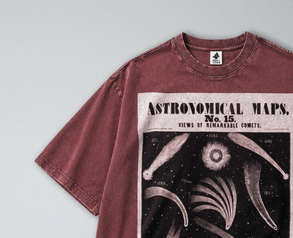 Map of Outer Space Comets - Short Sleeve Tee